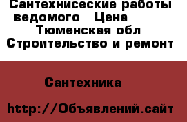 Сантехнисеские работы ведомого › Цена ­ 100 - Тюменская обл. Строительство и ремонт » Сантехника   